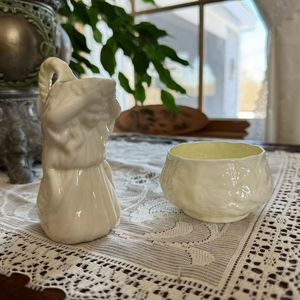 Irish Belleek Sugar and Creamer☘️☘️